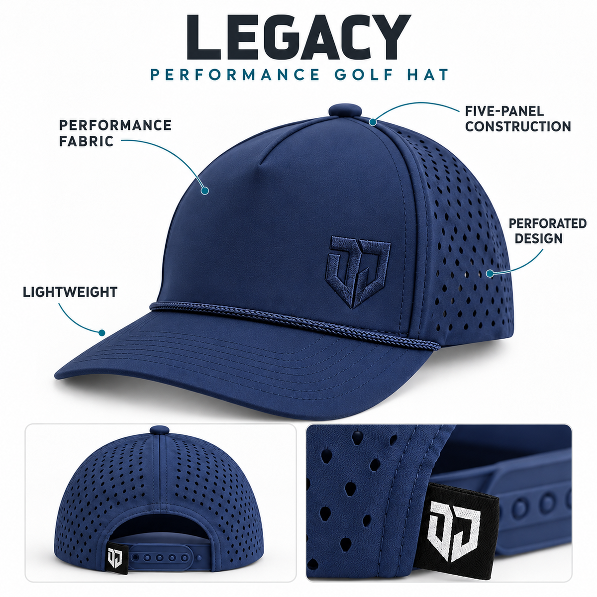 JANSEN Legacy Performance Hat - Navy