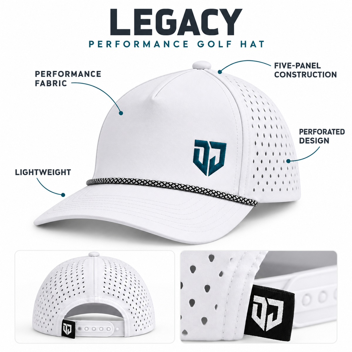 Jansen Legacy Performance Hat - White