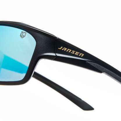 Close-up side view of Jansen sunglasses highlighting fine detailing and frame craftsmanship